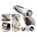 Mini Aspirador de Pó Portátil Sem Fio 4 em 1 | 6000Pa Recarregável (Carro e Casa)